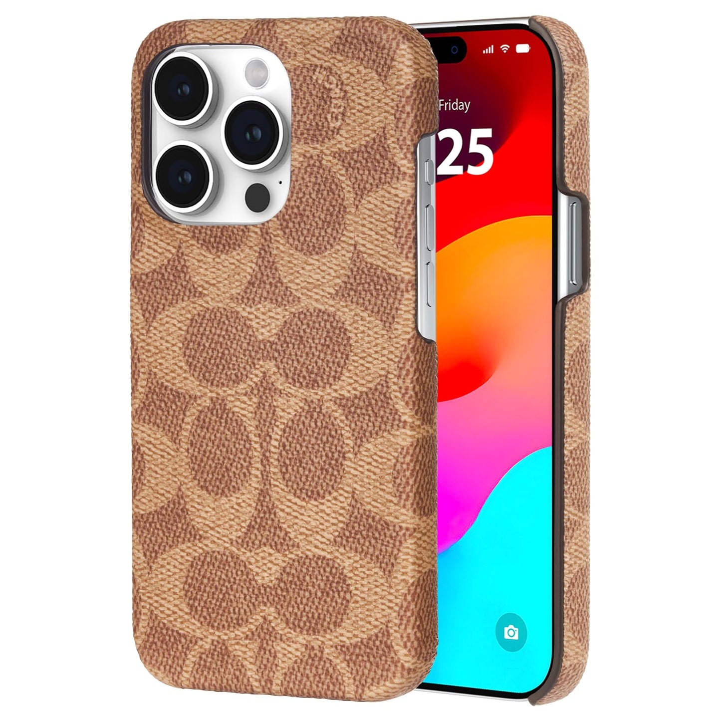 Coach Slim Wrap Signature Canvas Charcoal/Tan for iPhone 16 Pro 16 Pro Max