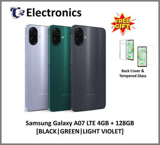 Samsung Galaxy A07 LTE |  4GB + 128GB | 1 Year Local Samsung Warranty