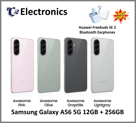 Samsung Galaxy A56 5G 12GB + 256GB | Free Gift Huawei Freebuds SE 2 Wireless Earbuds | Local Singapore Set