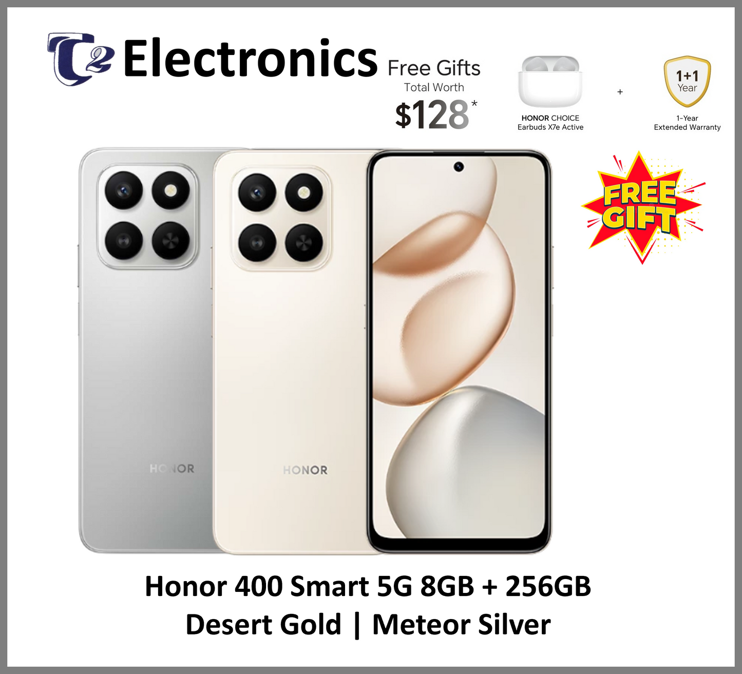 HONOR 400 Smart 5G Smartphone | 16(8+8)GB+256GB | NFC | 6350mAh |  6.77" Display | 1 Year Local Honor Warranty