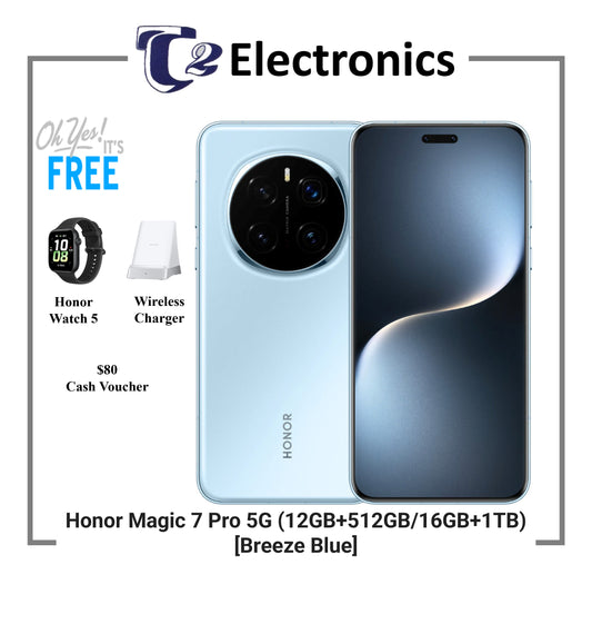 HONOR Magic7 Pro 5G Smartphone  / Honor Watch 5 / Honor Wireless Charger | Smarter MagicOS 9.0 with HONOR AI | Snapdragon