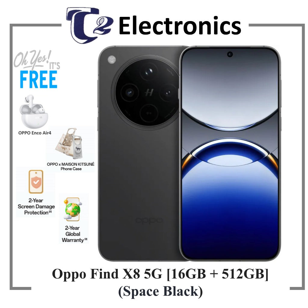 OPPO Find X8 5G | 16GB RAM + 512GB ROM | FREE OPPO Enco Air 4 & OPPO xMaison Kitsune Phone Case
