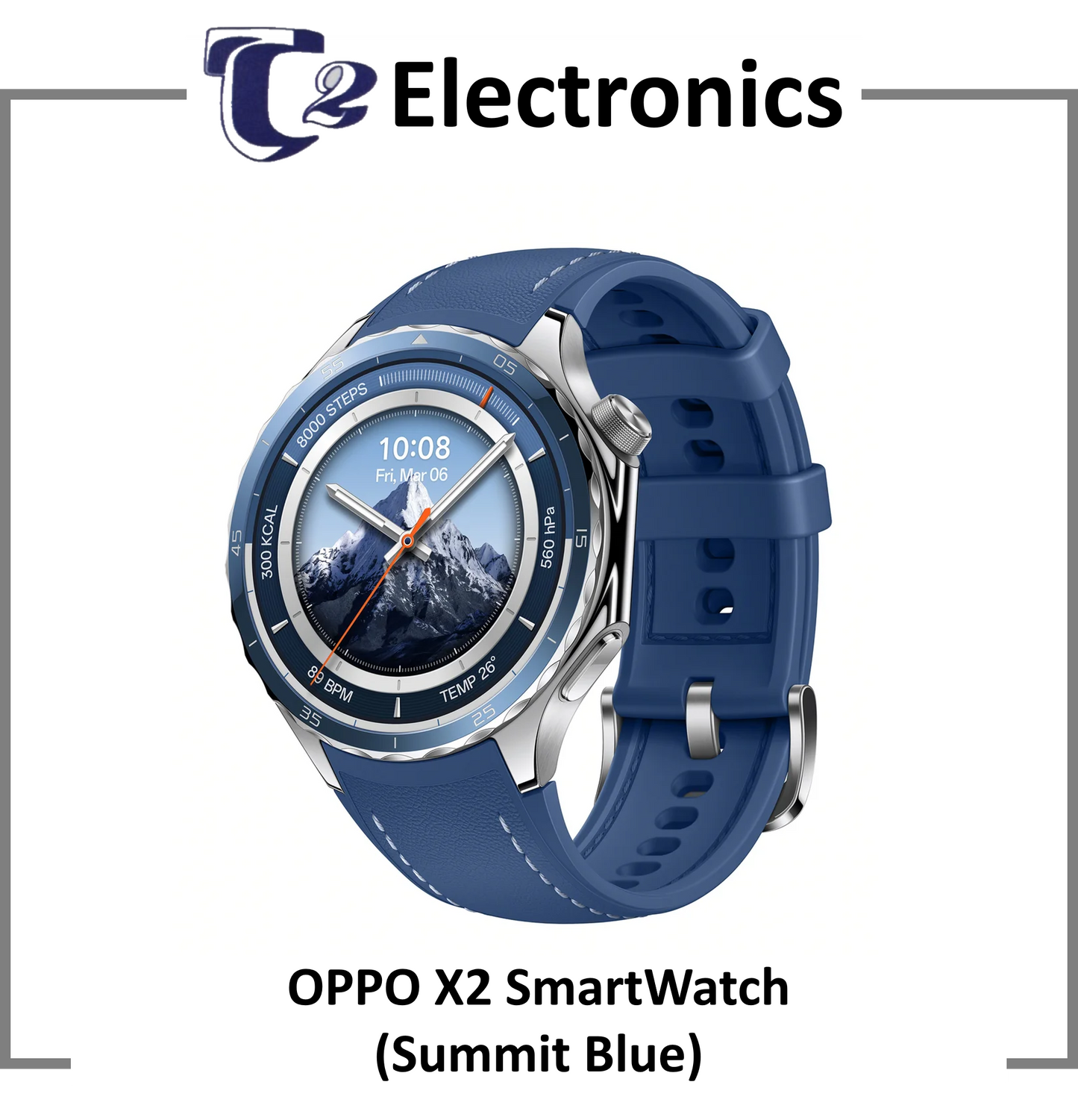 OPPO Watch X2 / Up to 120 Hours in Smart Mode / Upgraded Dual-Frequency GPS / Titanium Bezel / 1 Year Local Warranty